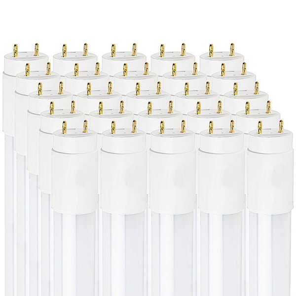 Luxrite T8 LED Tube Light Bulbs 16W (25W Equivalent) 1600LM 3000K Soft White Type A+B G13 Base 25-Pack LR34075-25PK